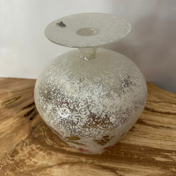 West Virginia Glass - Frosted - Confetti Splatter - Large Snifter - Christmas - Picture 7 of 9